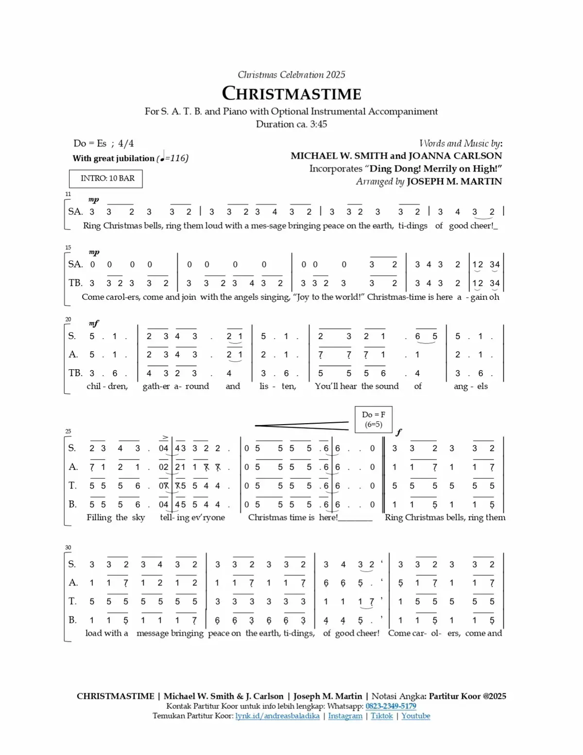 lagu meriah Natal🤩 #fyp #choir #natal #partiturkoor #christmas 