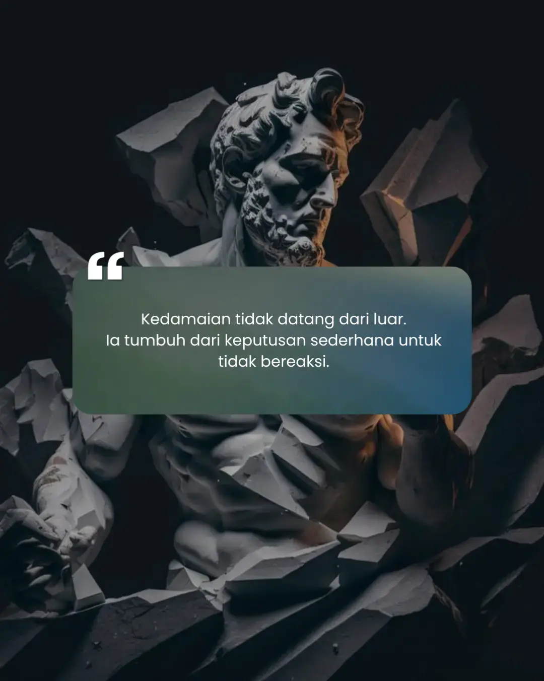 Hidup akan selalu memancing emosi, tapi kamu punya pilihan untuk tidak ikut tenggelam. Ketika kamu mulai memilih diam, menerima, dan tetap sadar, itulah momen di mana kamu benar-benar berkuasa atas hidupmu. Katakan dalam hati: “Aku memilih tenang, bahkan saat segalanya kacau.” 🌿 #stoikisme #filsafat #stoicism #afirmasiquantum #afirmasipositif 