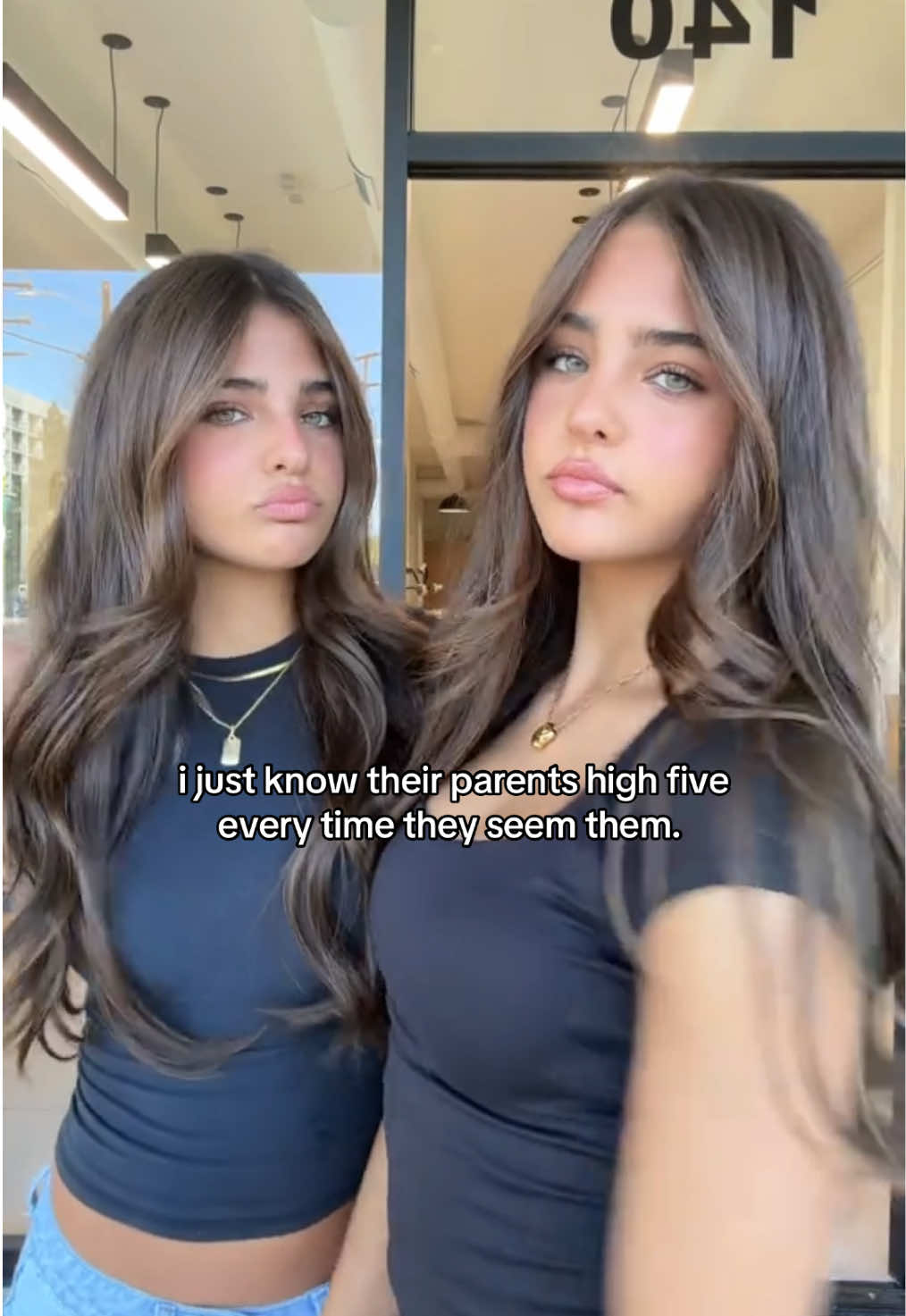 they’re so pretty😻 || @ava + leah @ava @leah @avabava @leahbabia #clementstwins #leahclements #avaclements #fyp #worldsprettiesttwins  i just know their parents high five everytime they see them