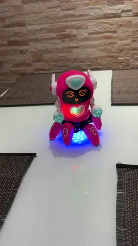 Brinquedo para criança Robô Cyber Aranha Rosa Dançarina para Menina - Luzes 3D, Sons e Movimento de Mãos