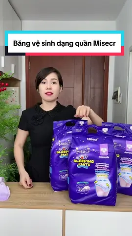 Băng vệ sinh dạng quần Misecr (30 miếng), chống tràn 360°, thoáng khí, phù hợp sử dụng ngày và đêm dành cho phụ nữ mang thai và sau sinh, Thích Hợp Cho Phụ Nữ #cindythuytichcuc #bangvesinh #quanbangvesinh #bangvesinhdangquan