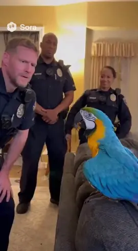 Parrot vs Police 😂 #FunnyParrot #ParrotTok #PoliceComedy #ViralAnimals #tiktoklaughs 
