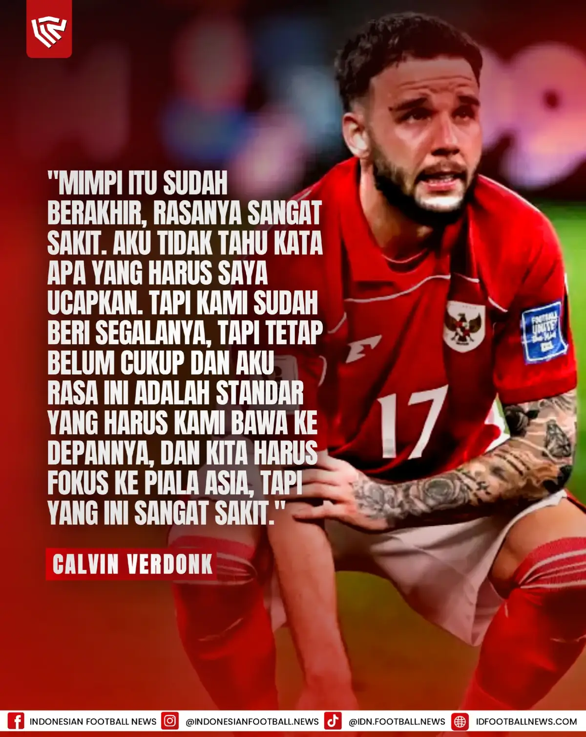 #IFN | 🇮🇩 Calvin Verdonk usai pertandingan: 