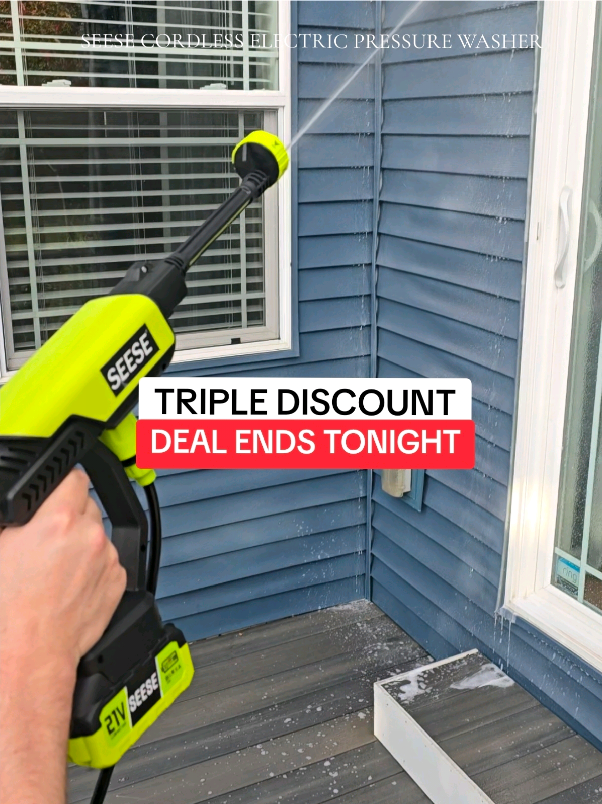SEESE cordless electric pressure washer, battery powered pressure washer #pressurewasher #powerwasher #pressure #tiktokshopfalldealsforyou #tiktokshopblackfriday 