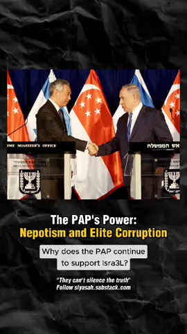 The PAP authoritarianism survives because of nepotism and corrupt abuse of power. #meritocracy #malays #singapore #muslim 
