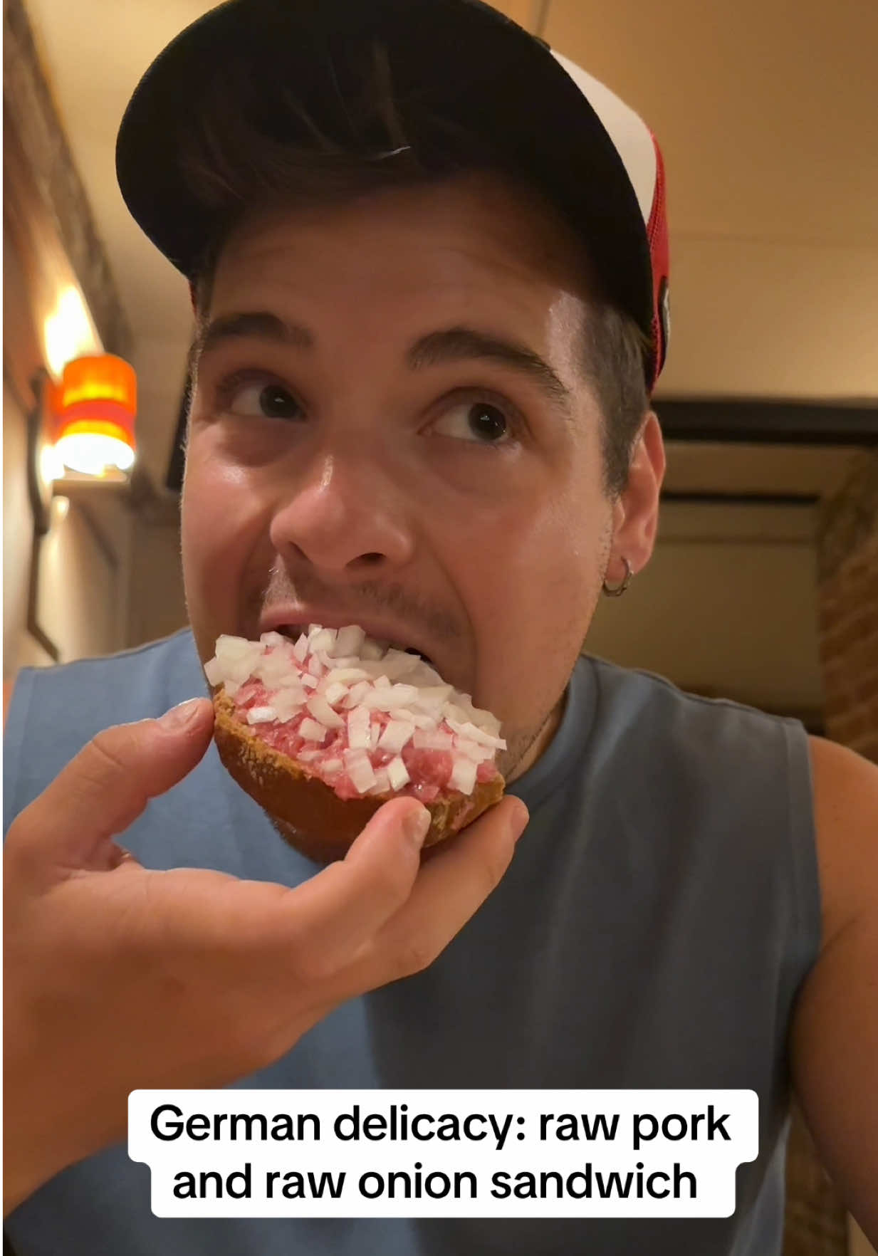 First time trying raw pork 🇩🇪 #german #germanfood #germany #pork #rawfood 