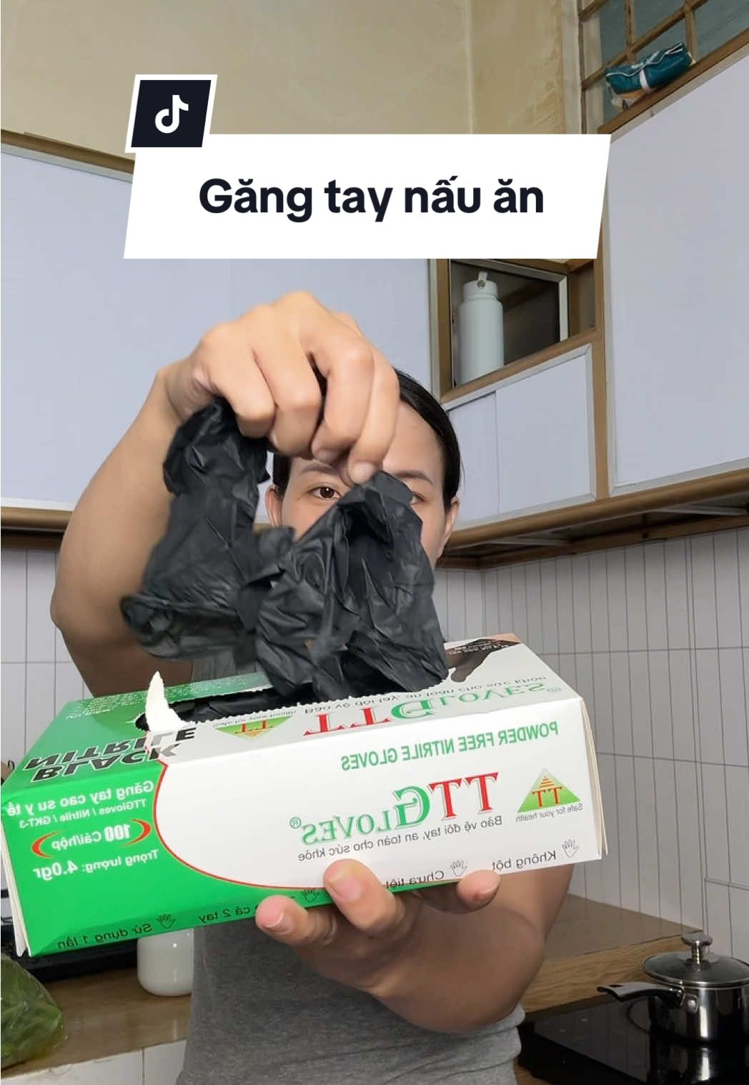 Găng tay nấu ăn #xuhuong #xuhuongtiktok #gangtaythucpham #gangtayden 