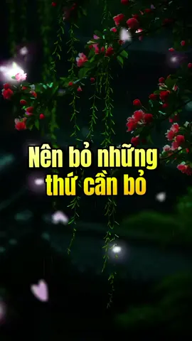 nên bỏ những thứ cần bỏ.  #TikTokAwardsVN #trietlycuocsong #caunoihay #xuhuongtiktok #sachhay 