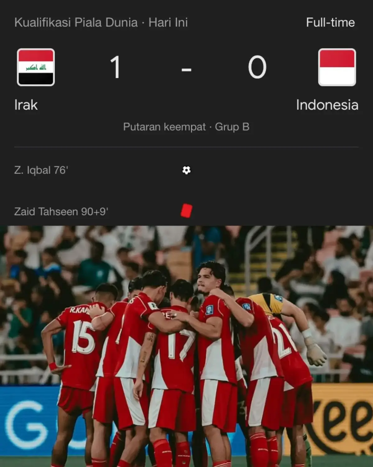 perjalanan timnas Indonesia haru terhenti usai kalah dengan irak dengan skor 0-1. terimakasih sudah berjuang sampai sejauh ini, tetap semangat timnas Indonesia 🔥🇮🇩 #timnasindonesia #kualifikasipialadunia2026 #foryou 