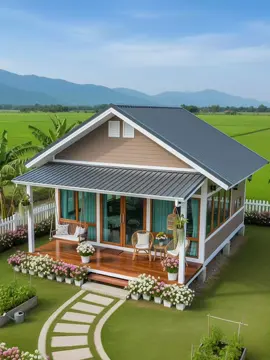 บ้านริมทุ่ง🏡💐⚘️🌳😆#เทรนด์วันนี้ 