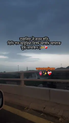 শুকরিয়া ঐ রবের প্রতি, যিনি শত অসুবিধা বিপদ আপদে আমাকে সুস্থ রেখেছেন ❤️❤#viralvideo🔥 #আলহামদুলিল্লাহ #foryoupageofficiall #ইনশাআল্লাহ #vairaltiktok 