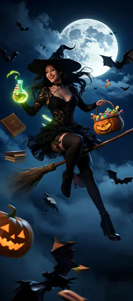 Feliz #hallowen 😃🤭🎃🎃🧙🧹 #bruja #brujas #mariadetodounpoco #felizhalloween 🧙🧹🎃🎃