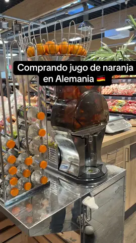 Comprando jugo de naranja en Alemania 