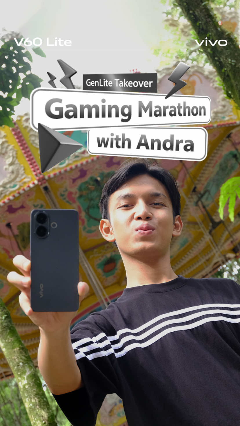 Gak nyesel deh kalau udah ganti ke #vivoV60Lite kayak Andra 🤭 Nge-game seharian ON terus karena baterai 6500mAh + 90W FlashCharge, belum lagi chipset Dimensity 7360-Turbo yang anti force-closed! Dijamin bakal booyah terus 😎 Pengen #GayaOnGameOn kayak Andra? Gasss beli #vivoV60Lite sekarang! 
