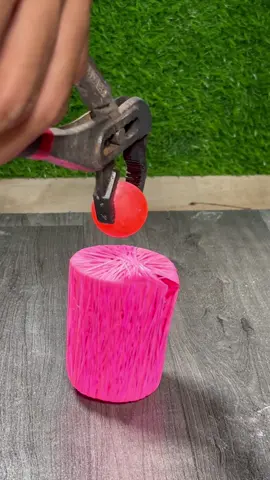 1000°C Red Hot Ball Vs Rubber Bands Satisfying Video #rhcb #hotball #redball #experiment #satisfying 
