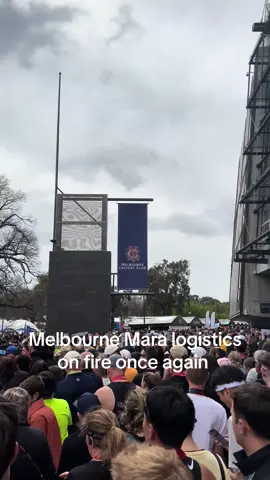 If only there was some way of knowing thousands of people were coming #melbournemarathon #Running 