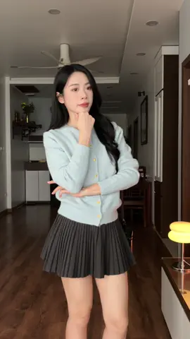 Áo Cardigan len lông thỏ dệt kim egg đỉnh quá ạ 💓💓💓 #hongrangngoireview #aonuxinh #cardiganoutfit #aocardigan #aocardigannu 