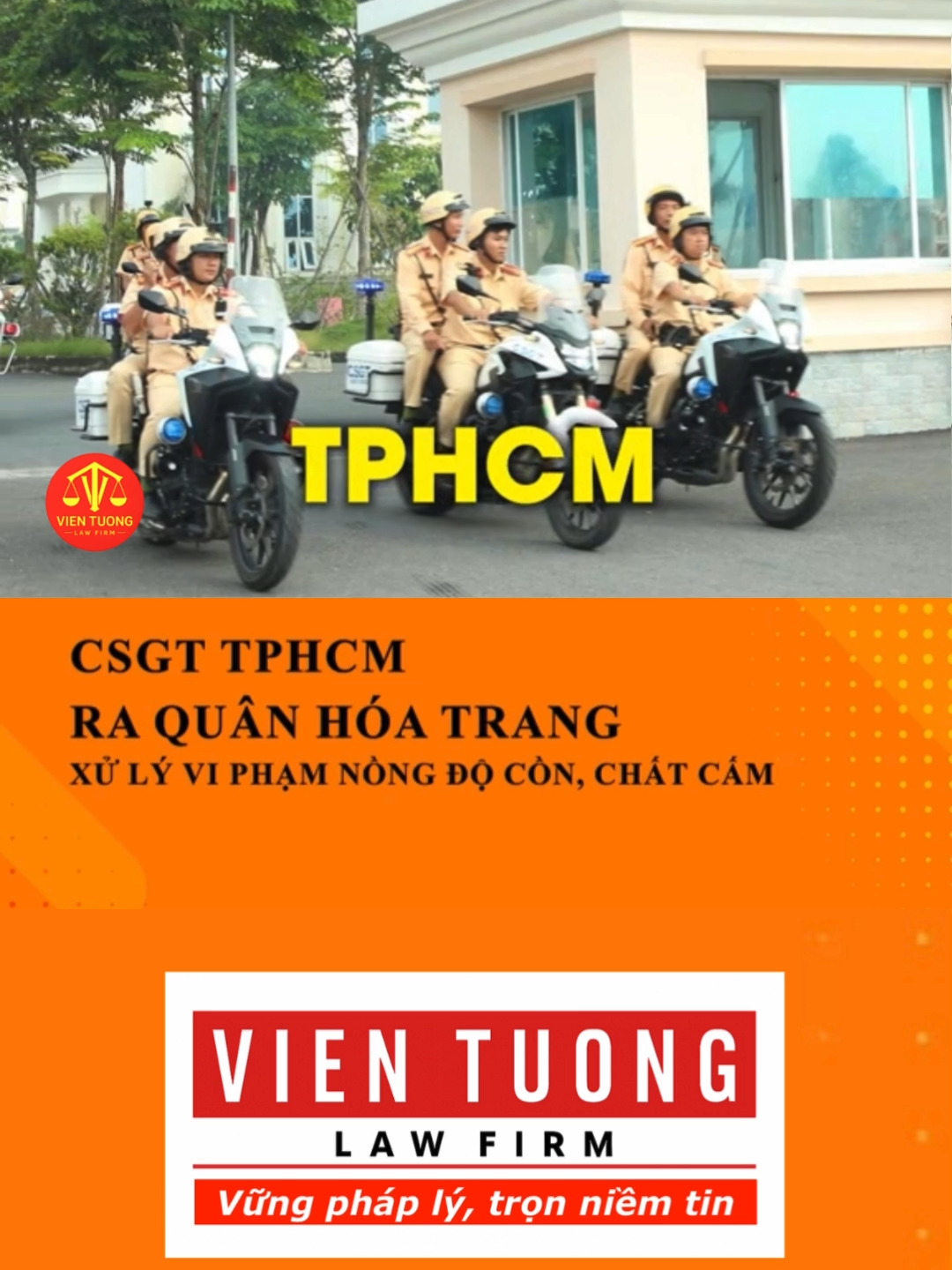 CSGT TPHCM ra quân hoá trang xử lý vi phạm nồng độ cồn, chất cấm #LuatVienTuong #HocCungTikTok #LearnOnTikTok