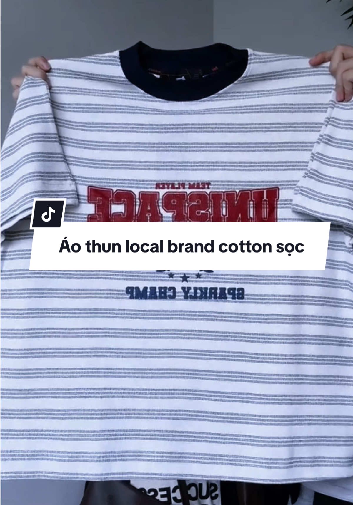 Áo thun local brand cotton sọc cá sấu cotton form rộng ✨#xuhuong #aothun #aothunformrong #thoitrangnam #thoitrangnu 