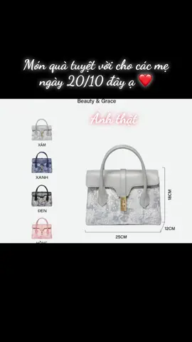 Sắp lễ 20:10 chưa biết tặng gì cho mẹ thì tham khảo e này nhé mn .BAGIN Túi Xách Nữ  BST Túi Thêu Họa Tiết Nổi Tinh Tế Thanh Lịch Có Quai Xách#CapCut #tuixach #tuixinh #vairal #xh 