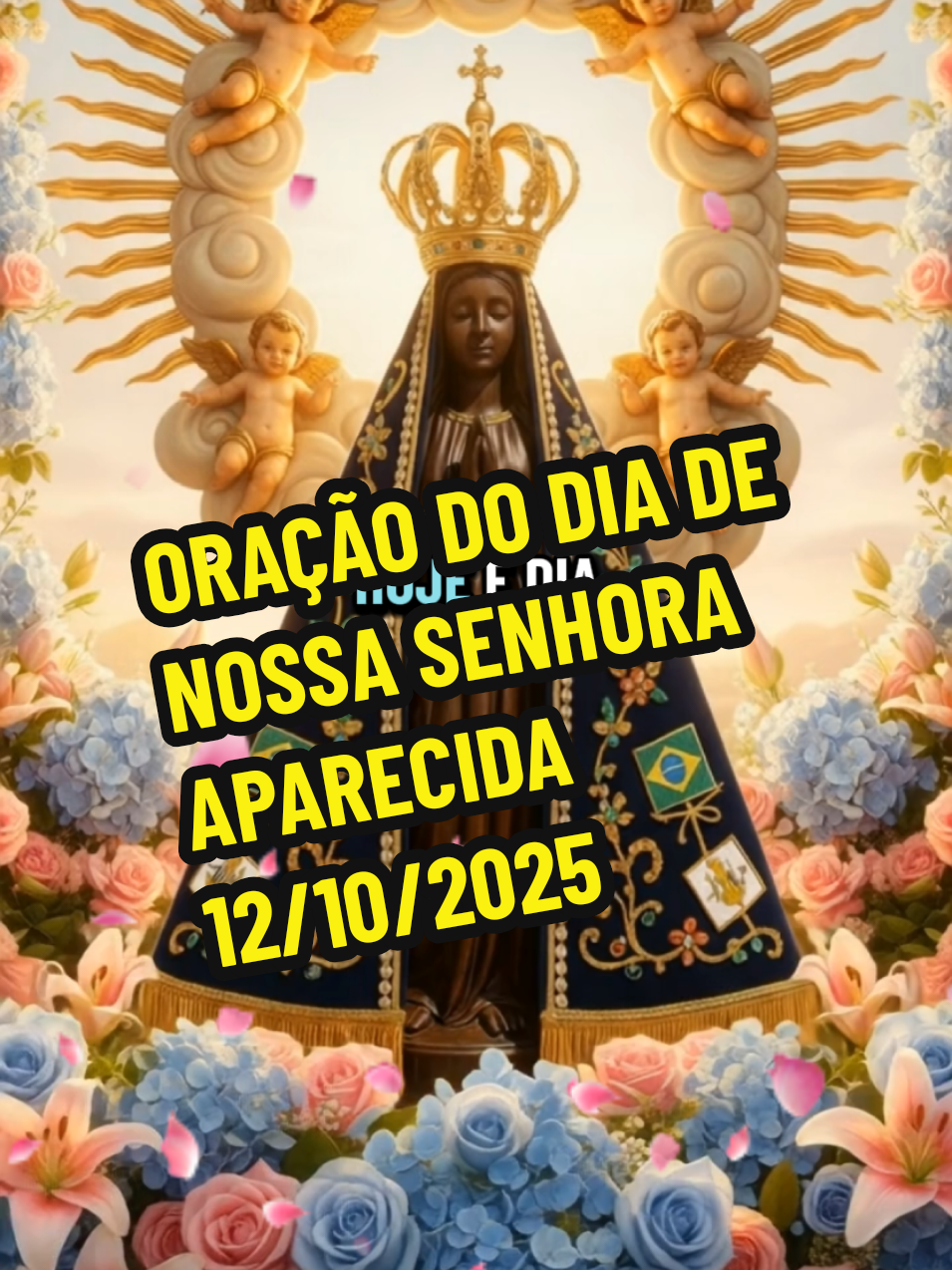 Oração do dia de Nossa Senhora Aparecida 🩵  #nossasenhoraaparecida #catolicos #bomdia #domingo #oracao 