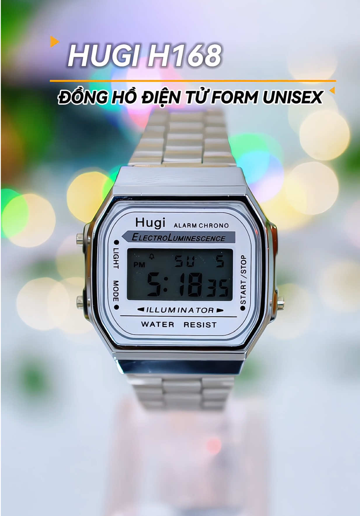Đồng hồ điện tử Hugi H168 phong cách cổ điển #dongho #donghodientu 