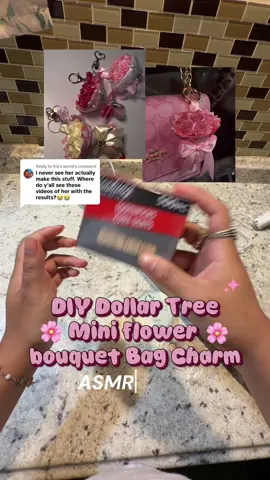 Replying to @Kia’s world for everyone that says I never show results 🙄 I LOVED THE RESULTS THO 😍 #DIY #dollartreediy #flowerbouquet #asmr #asmrsounds 