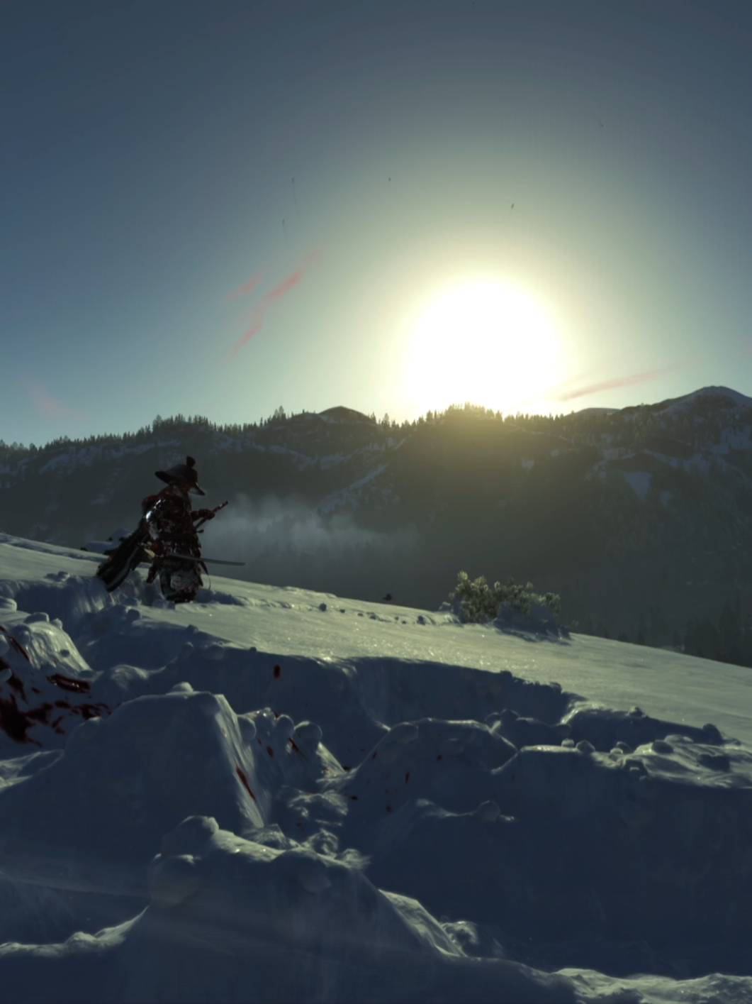 cowards hide in the snow #ghostofyotei #gaming #playstation #paisajes #ghostoftsushima 