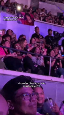 Fans chanted “Ikulong na ‘yan, mga kurakot!” when Senator Kiko Pangilinan appeared in a VTR for #CupofJoe’s “Stardust” concert.  The senator also attended the soldout show at the Araneta Coliseum on Saturday. The line was first heard during a Black Friday protest against corruption. #stardust