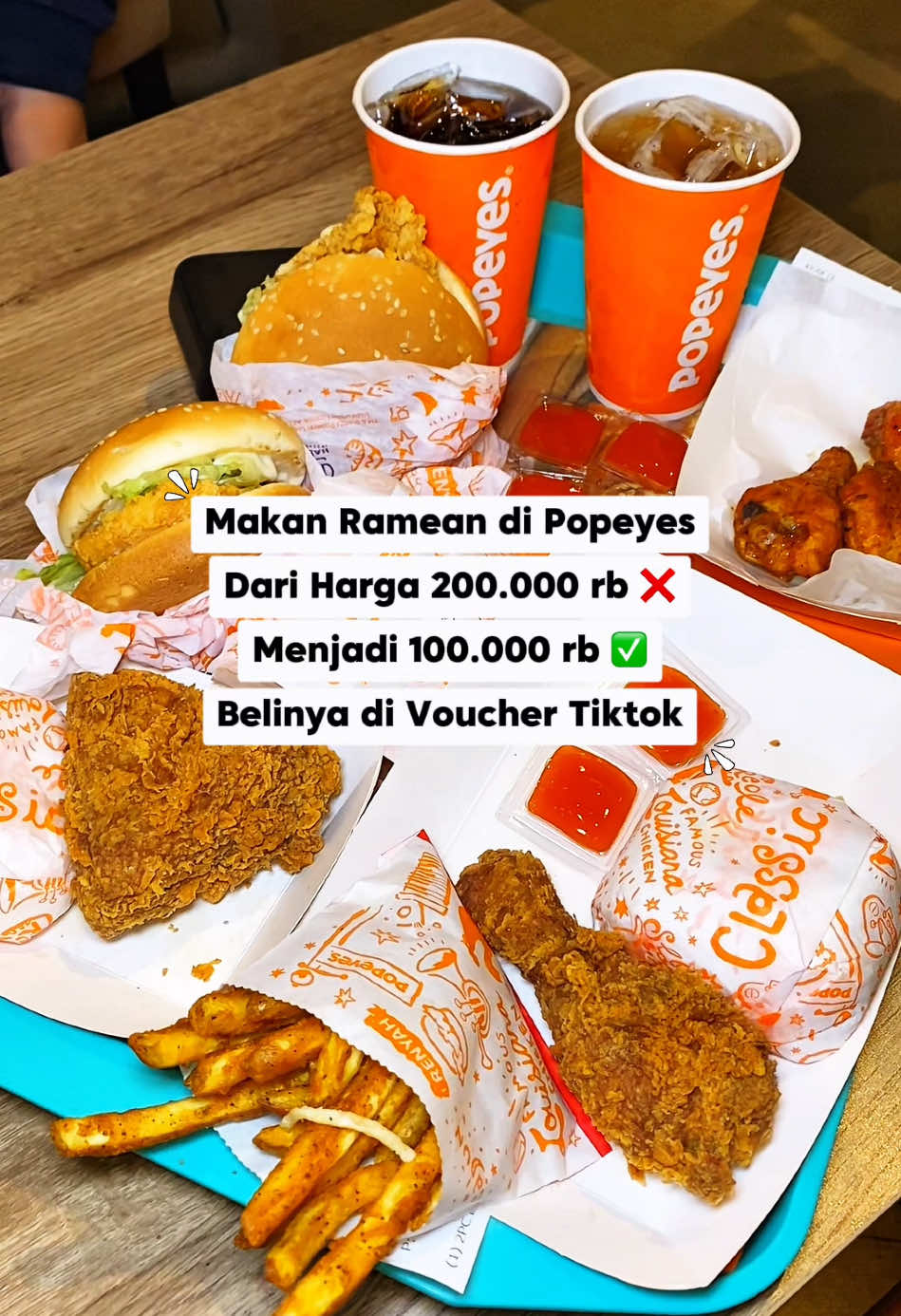 Promo Popeyes Kalau Kalian Belinya di Tag Lokasi Vidio aku @Popeyes  Bisa di Tukarkan di Seluruh Outlet Popeyes Terdekat kamu yaaa  #promomakan1010 #popeyes #promotiktok #popeyeschicken #nexentertainment 