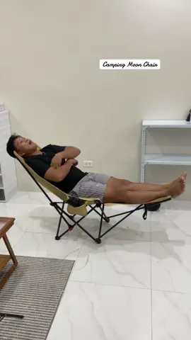 Relaxing talaga pag ganto  #campingmoonchair #campingchair #chair 