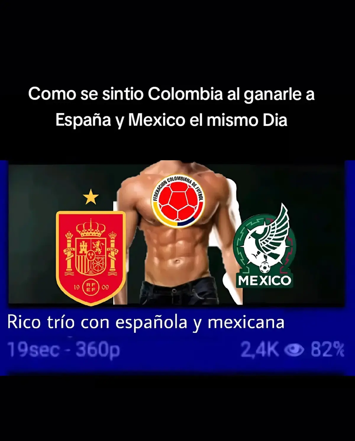Bro Colombia le gano a españa y a mexico el mismo dia😅 #TikTokDeportes #colombiavsmexico #fyp  #seleccionespañola #seleccionmexicana 