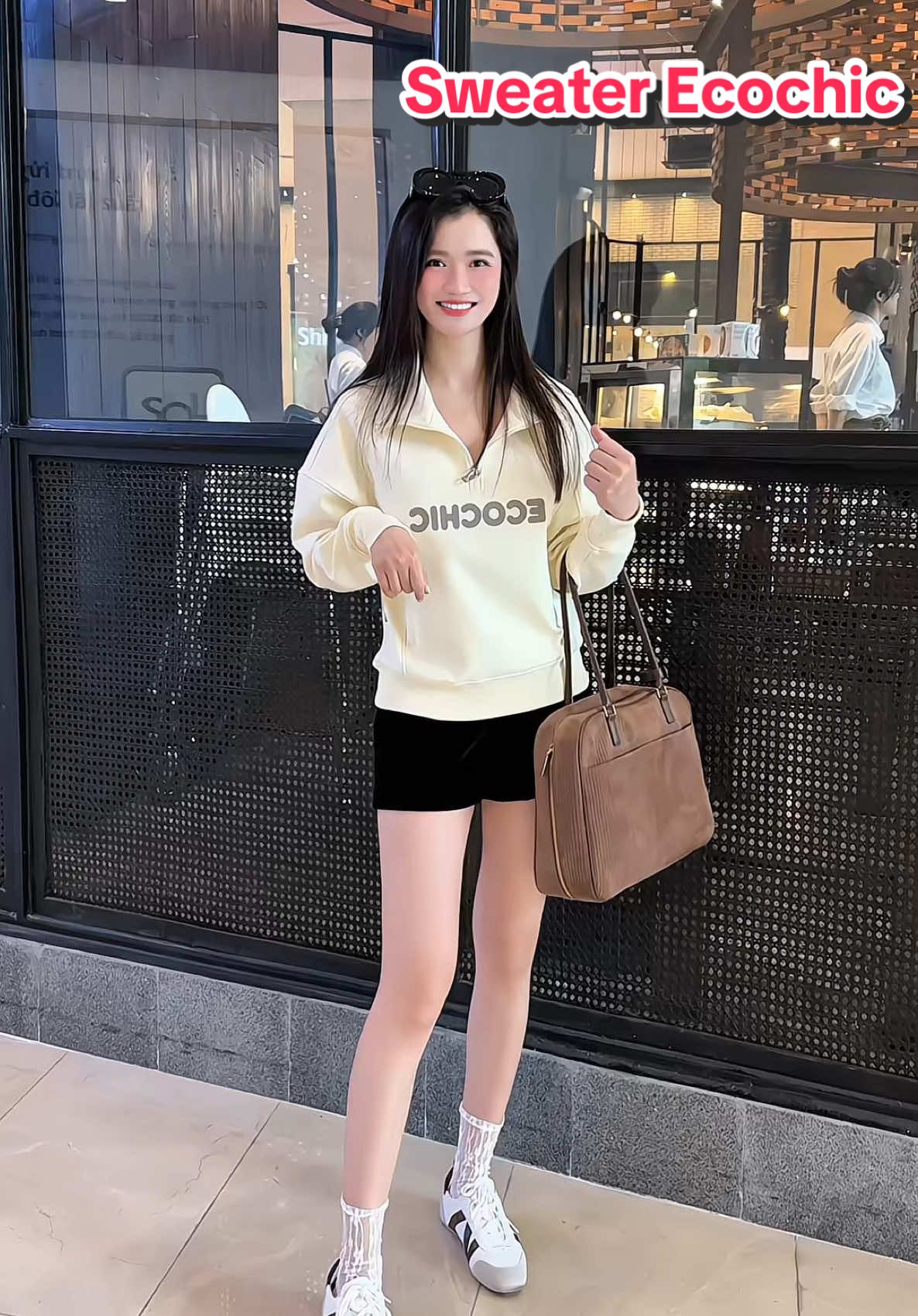 Áo Sweater ECOCHIC HaftZip #aosweater #ecochic #newcollection #quynhchanhsa 