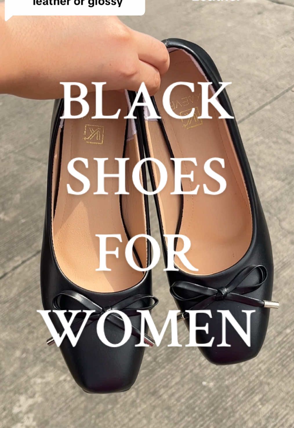 Replying to @Soyara If you want po ng simple lang, go po kayo sa leather but if u want na may pakinang kinang effect, go po kayo sa glossy😘 #shoes #schoolshoes #blackshoeswithheels #blackshoesforschool #blackshoesforwomen 