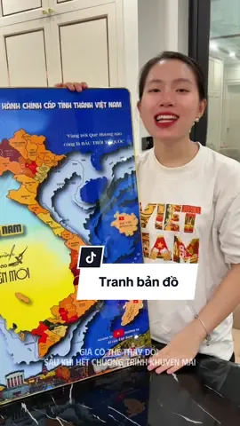 Tranh bản đồ tráng gương treo lên là sang #tranhbando #tranhbandovietnam #ngocngannga 