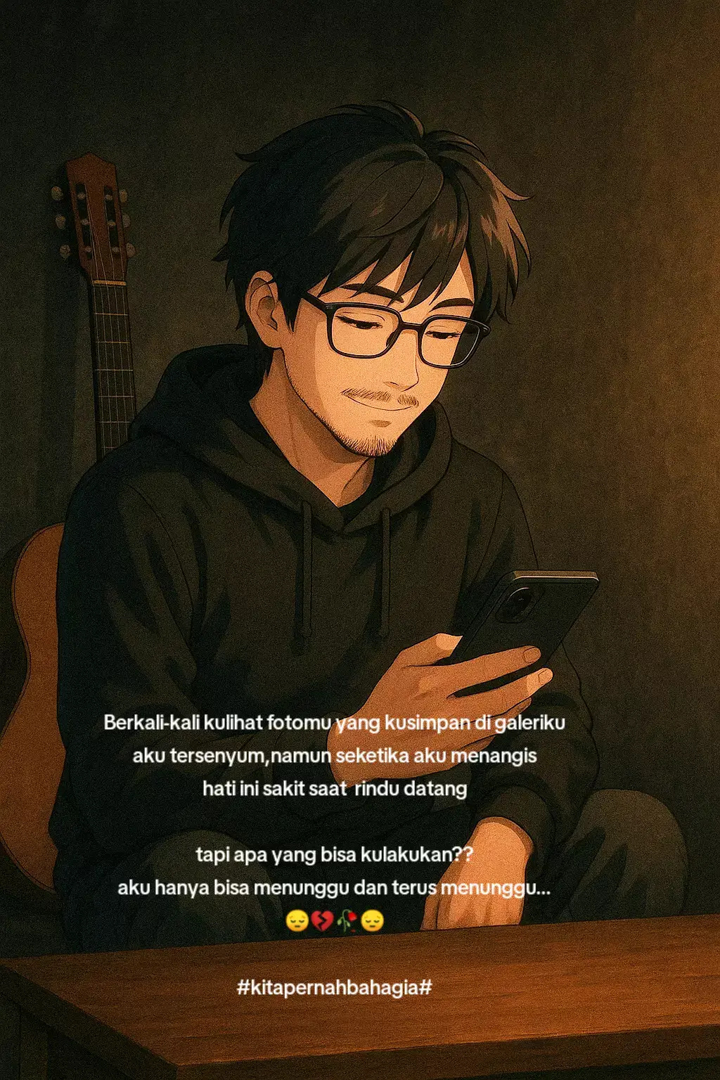 rindu ini indah tapi terlalu sakit...😔💔🥀😔 #kitapernahbahagia 