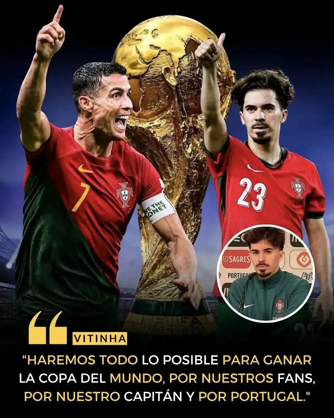 ¡PORTUGAL VA POR TODO! 🇵🇹🔥 🗣️🎙 Vitinha: 
