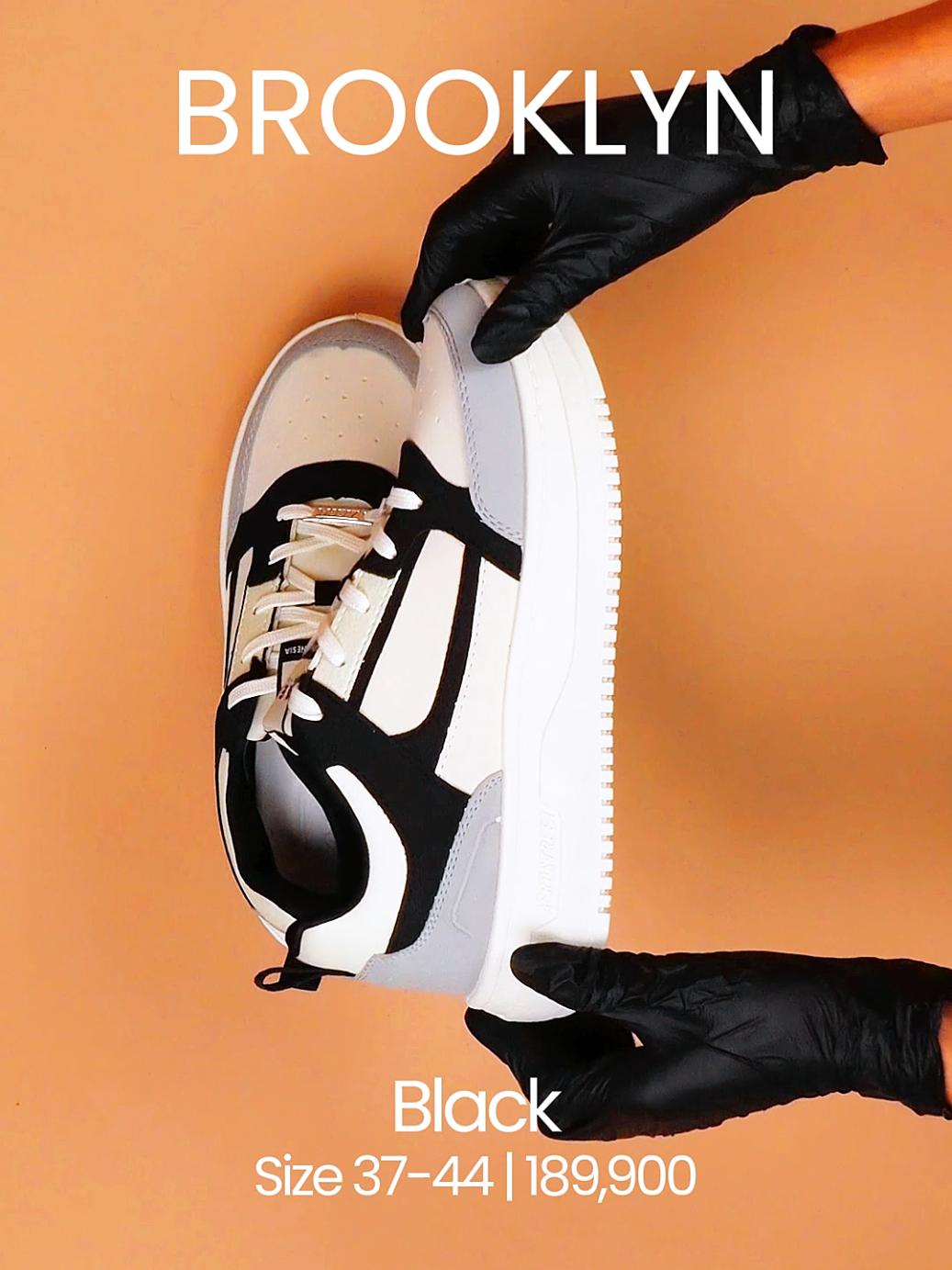 @aerostreet  / Rp. 189.000 / Size 37-44 Sepatu Brooklyn Black #aerostreet #sepatuaerostreet  #sepatulokal #tiktokviral #sepatupria 