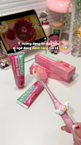Mỗi sáng đánh răng là như được “ăn” một miếng dưa hấu mát lạnh 🍉 #unboxwithvie #kemdanhrang #kingbaby #kemdanhrangduahau #chamsocrangmieng 
