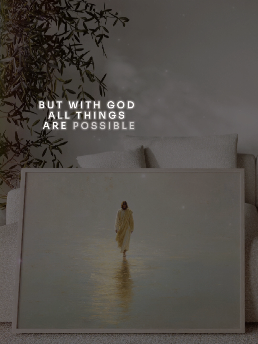 With God, all things are possible ✝️✨️  #homedecor #jesuschrist #god #Christianity #bible 