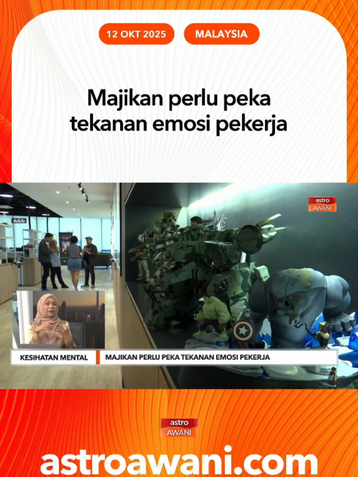 Isu kesejahteraan mental di tempat kerja semakin diberi perhatian, namun ramai majikan masih belum peka terhadap tanda awal tekanan emosi dalam kalangan pekerja. #AWANInews