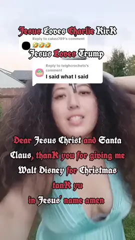 Replying to @teighcrochets ☆Jesus Loves Charlie Kirk #donaldtrump 