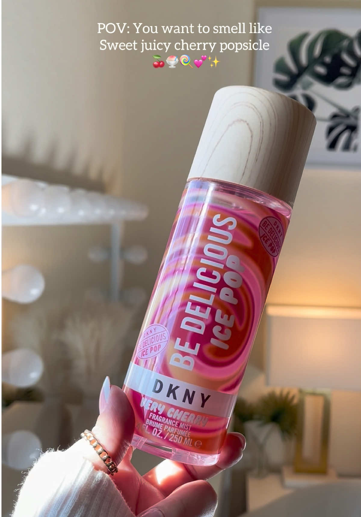 POV: You want to smell like sweet juicy cherry popsicle 🍒🍧🍭💕✨  🍒🍧🍭Very Cherry Be Delicious Ice Pop @DKNY Fragrances   Click the orange cart to shop!🛍️  #cherryfragrance#DKNY#fragrancemist#fragrancetok#foryoupage  