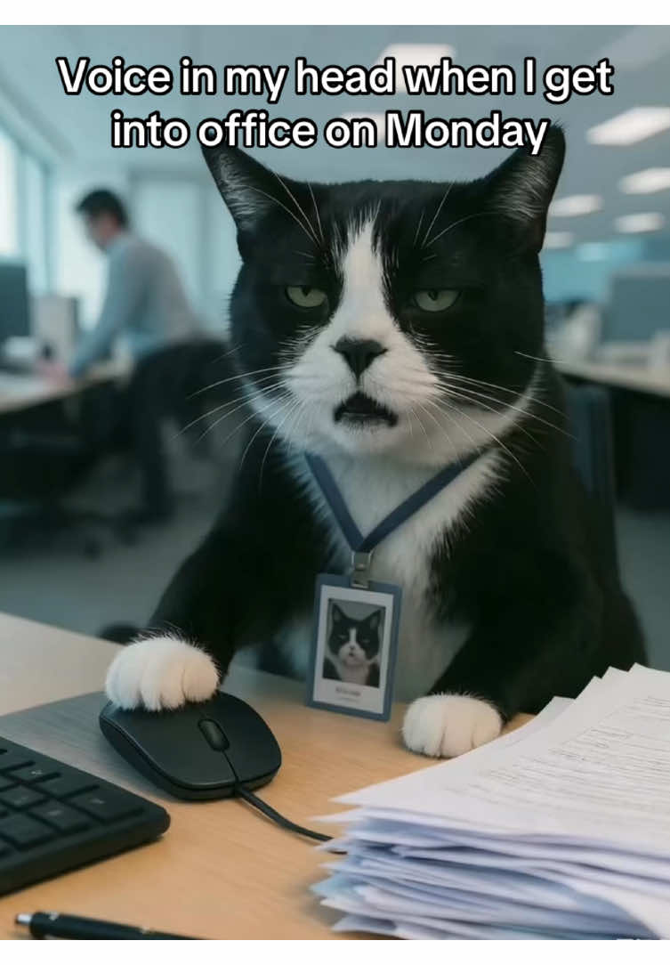 Can’t stand anymore #fyp #worklife #office #catmeme #cat 