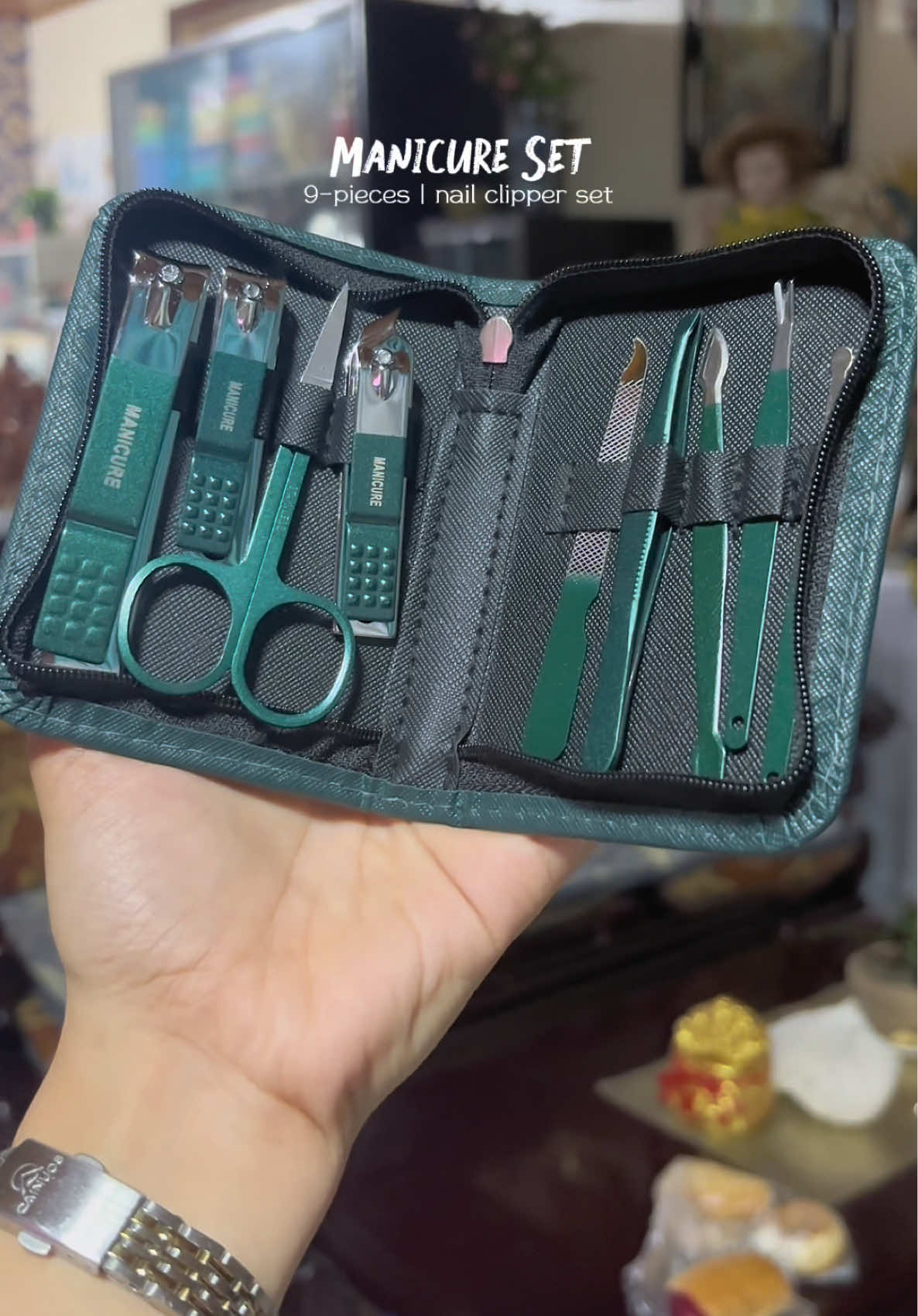 9 PIECES MANICURE SET NAIL CLIPPER SET #manicureset #nailclippers #fyp 