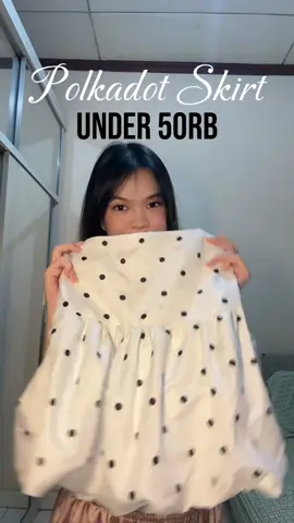 lagi trend polkadot niii #skirtoutfits #skirtrecommendations #skirtmurah 