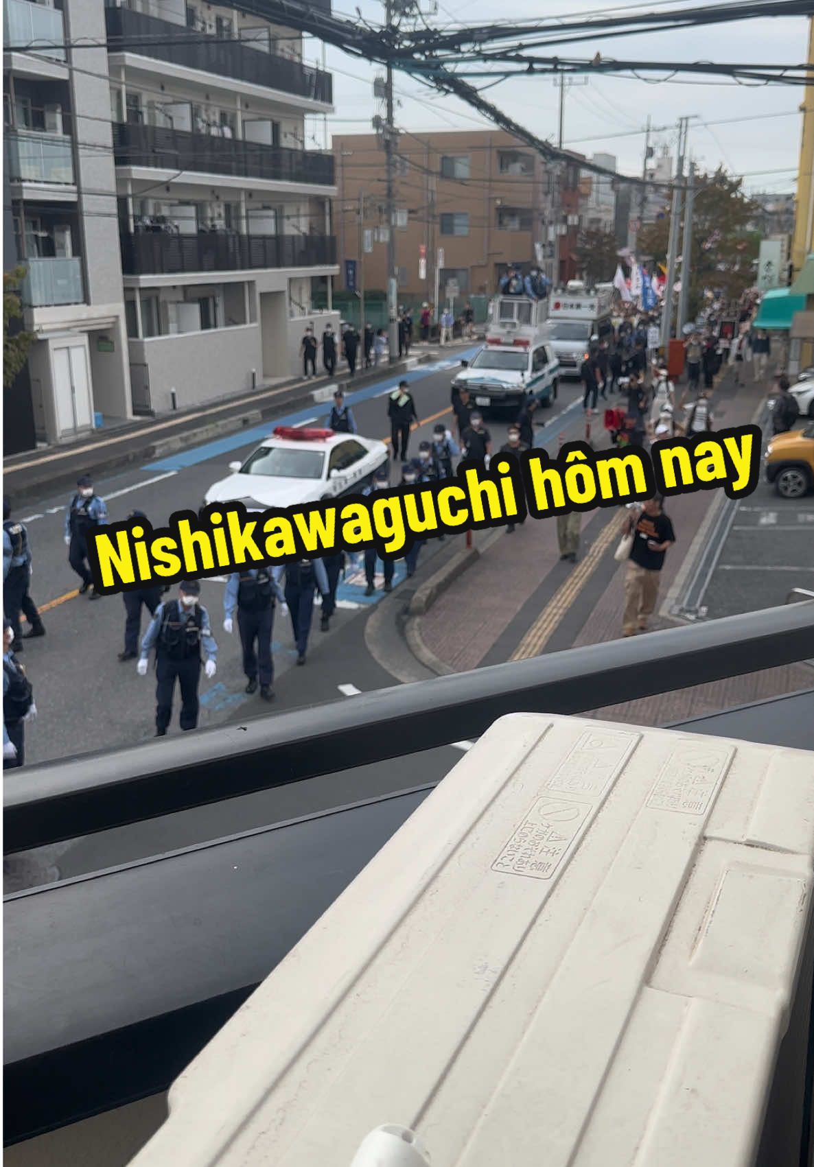 Rất chi là nhốn nháo nhá 🤭###nishikawaguchi #biểutình #japan 