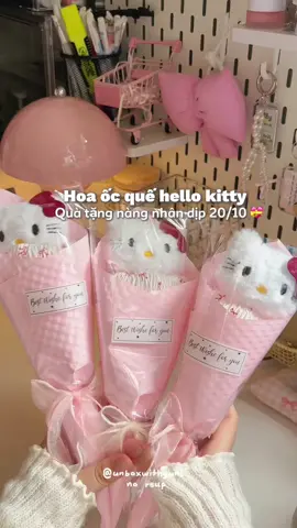 Bó hoa ốc quế gấu bông hello kitty mà cô gái nào cũng thích #bohoaocque#hoagaubong#quatangnguoiyeu #hellokitty#xuhuong