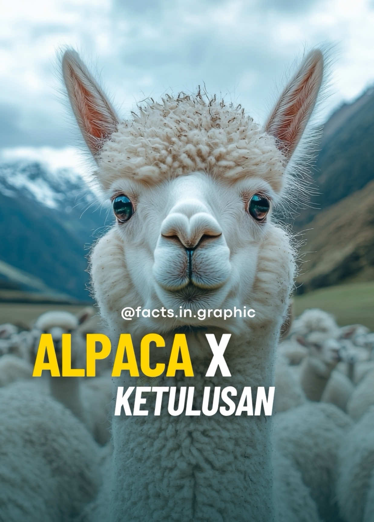Alpaka itu simbol ketulusan yang tenang. Mereka gak pernah pura-pura baik, tapi selalu tulus dari hati. Kadang yang lembut bukan lemah — mereka cuma udah paham kapan harus diam. 🦙💭 #factsingraphic #faktaunik #faktahewan #psikologi #AnimalFacts 