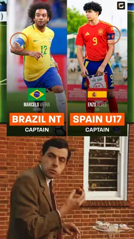 🇧🇷 Marcelo Vieira - wore Brazil National Team Captain Armband. 🇪🇦 Enzo Alves - wears Spain U17 Captain Armband. Football runs in the family. 😍 “⚽ Get your official jersey — 5% OFF with code [ARTAN]! Link in bio.” #football #fyral #foryoupage #dalabyasincartan 